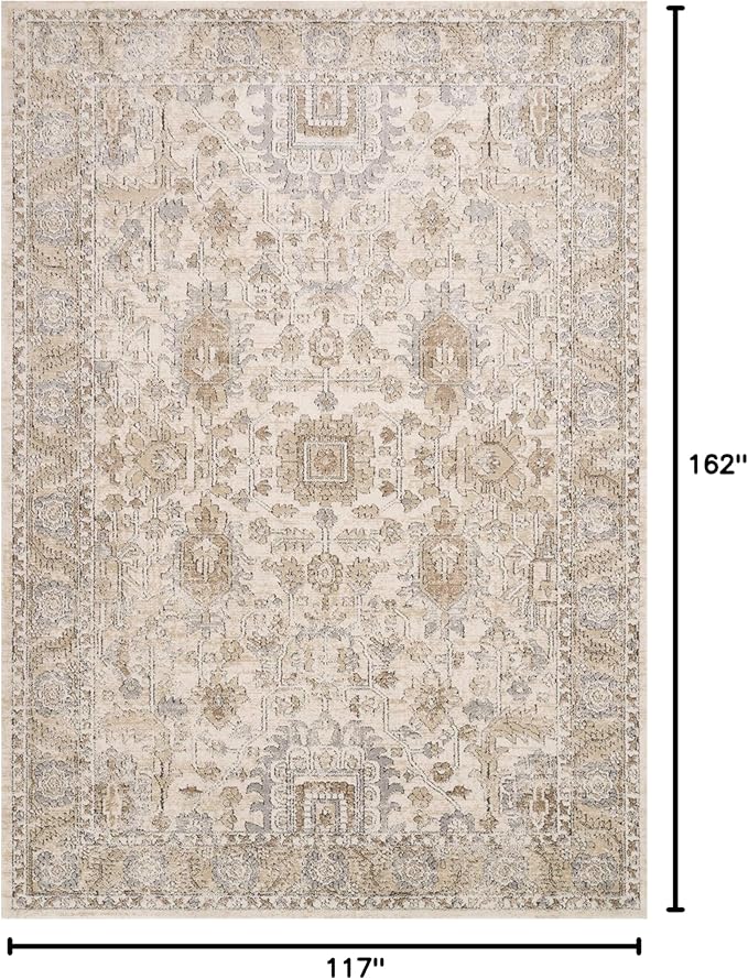 Loloi Teagan Collection Area Rug in - Large, Soft Neutral Rug, High-Traffic for Living Room, Bedroom, Home Office, Dining Area