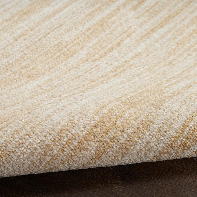 Nourison Essentials 9' x Square Ivory Gold Fabric Area Rug