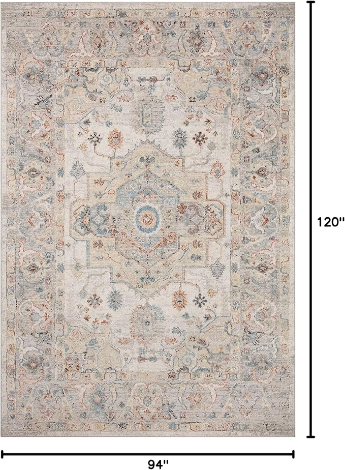 Loloi II Odette Collection ODT-09 Ivory/Multi 7'-10" x 10' Area Rug