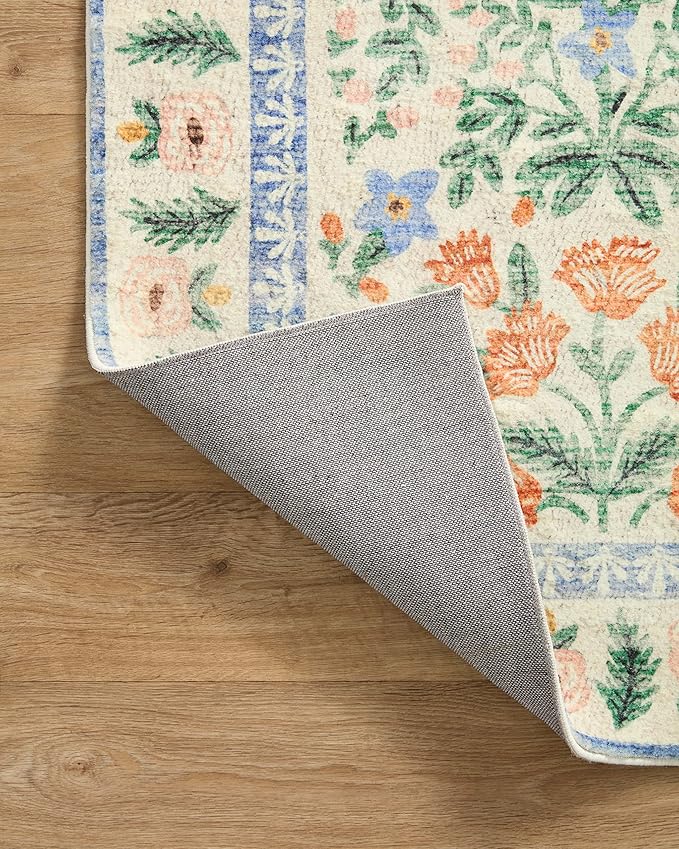 Rifle Paper Co. x Loloi Eden Collection EDE-02 Mughal Garden Cream 5'-0" x 7'-6" Area Rug