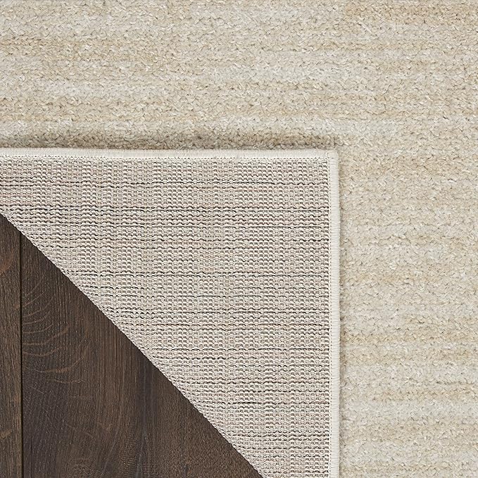 Nourison Essentials Indoor/Outdoor Ivory Beige 2'2" x 18 Area Rug, Easy Cleaning, Non Shedding, Bed Room, Living Room, Dining Room, Backyard, Deck, Patio (2x18)