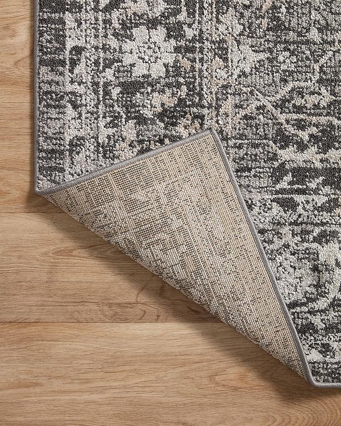 Loloi II Odette Collection ODT-01 Charcoal/Silver 9'-2" x 9'-2" Round Area Rug