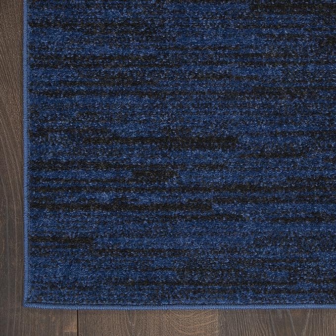 Nourison Essentials Indoor/Outdoor Midnight Blue 3' x 5' Area Rug, Easy Cleaning, Non Shedding, Bed Room, Living Room, Dining Room, Backyard, Deck, Patio (3x5)