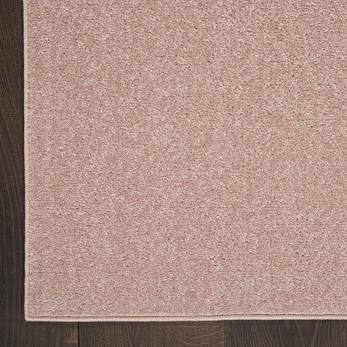 Nourison Essentials Indoor/Outdoor Pink 8' x 10' Area Rug, Easy Cleaning, Non Shedding, Bed Room, Living Room, Dining Room, Backyard, Deck, Patio (8x10)