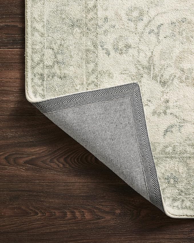 Loloi II Rosette Ivory/Silver 2'-6" x 7'-6" Runner Rug