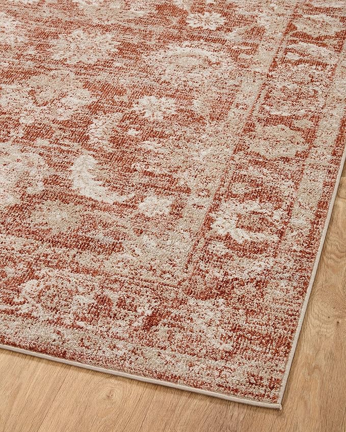 Loloi II Odette Collection ODT-03 Rust/Ivory 11'-2" x 15'-7" Area Rug