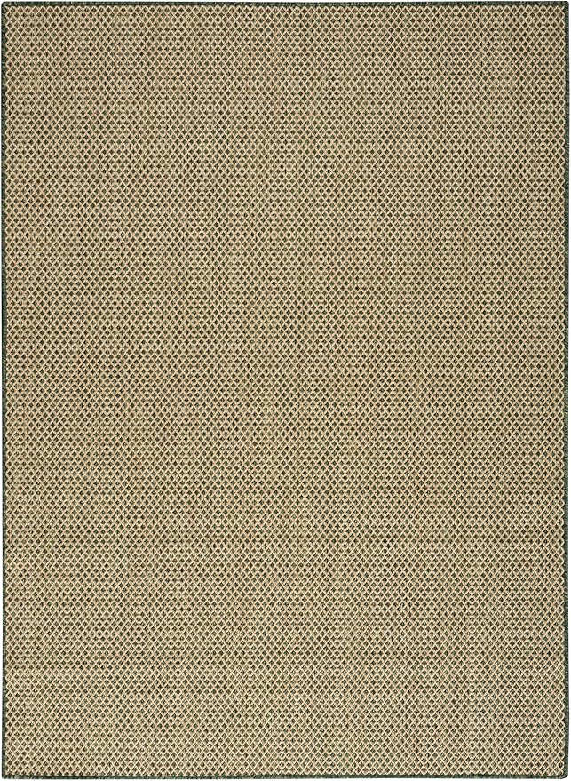 Nourison Courtyard Green 8' x 10' Area Rug - Easy Clean, Non Shedding, Bed Room, Living Room, Dining Room, Kitchen (8' x 10')