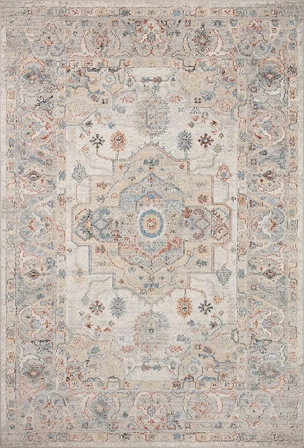 Loloi II Odette Collection ODT-09 Ivory/Multi 6'-7" x 9'-6" Area Rug