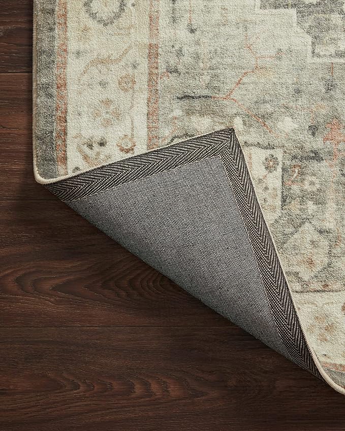 Loloi II Rosette Slate/Ivory 2'-2" x 5' Accent Rug