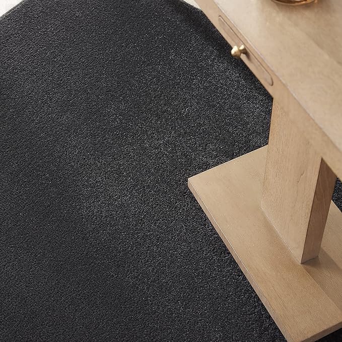 Nourison Essentials Indoor/Outdoor Black 6' x 9' Area Rug, Easy Cleaning, Non Shedding, Bed Room, Living Room, Dining Room, Backyard, Deck, Patio (6x9)