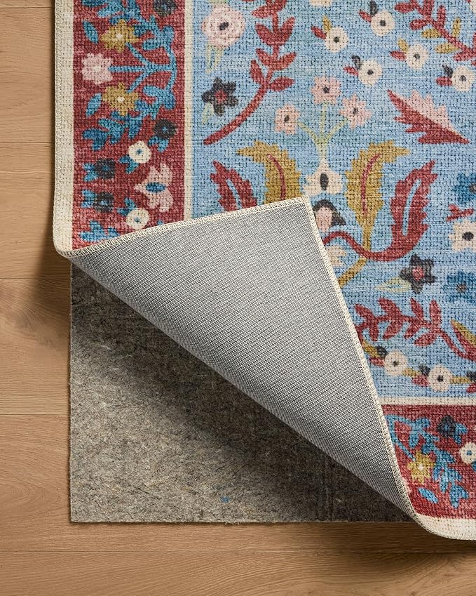 Loloi Rifle Paper Co. Canopy Collection CNP-03 Red/Blue 3'-9" x 5'-9" Accent Rug