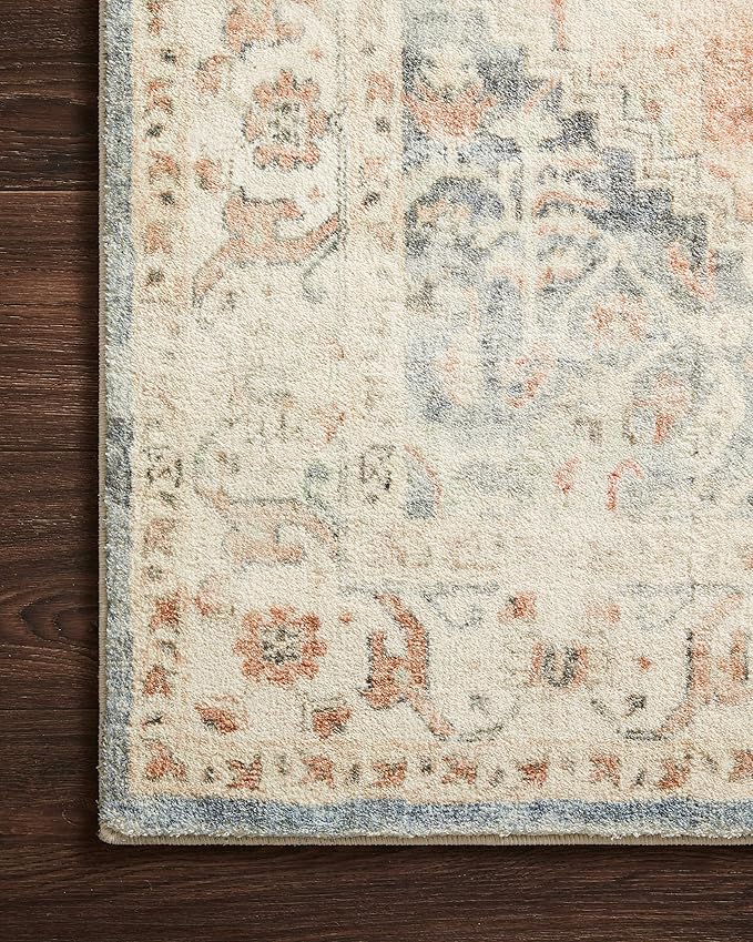 Loloi II Rosette Clay/Ivory 2'-6" x 7'-6" Runner Rug