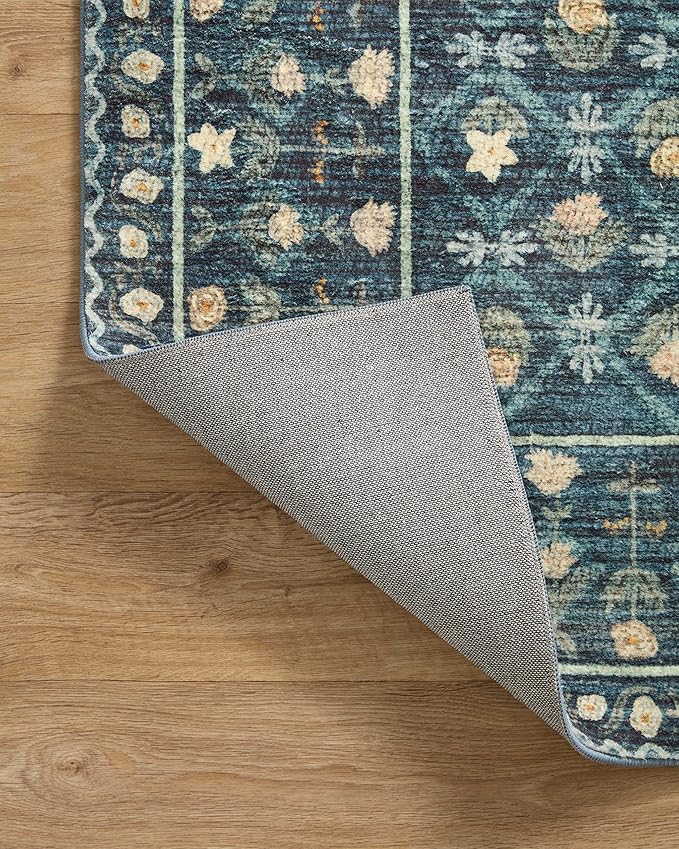 Rifle Paper Co. x Loloi Eden Collection EDE-03 Lattice Indigo 2'-6" x 7'-6" Runner Rug