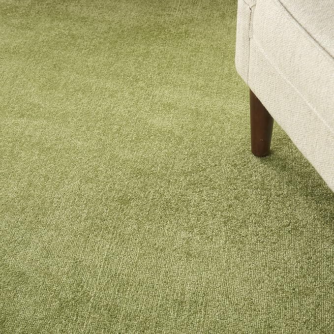 Nourison Essentials Indoor/Outdoor Green 6' x Round Area Rug, Easy Cleaning, Non Shedding, Bed Room, Living Room, Dining Room, Backyard, Deck, Patio (6 Round)