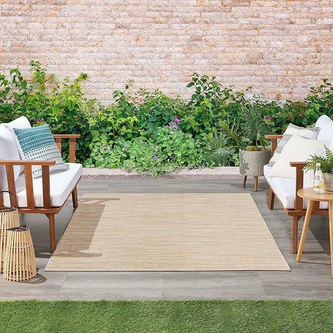 Nourison Essentials 4' x 6' Ivory Gold Fabric Area Rug