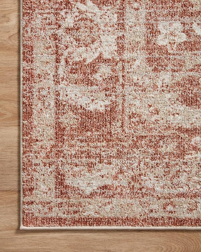 Loloi II Odette Collection ODT-03 Rust/Ivory 11'-2" x 15'-7" Area Rug