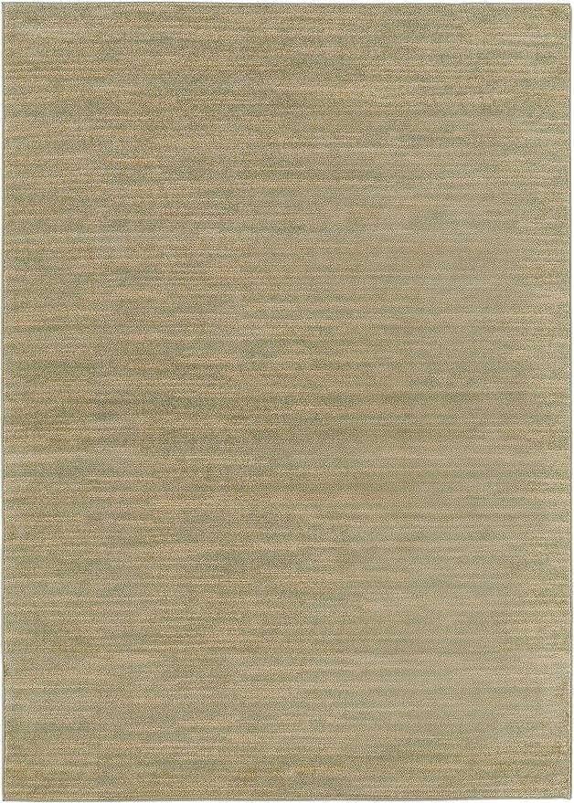 Nourison Essentials Indoor/Outdoor Green Gold 4' x 6' Area Rug, Easy Cleaning, Non Shedding, Bed Room, Living Room, Dining Room, Backyard, Deck, Patio (4x6)