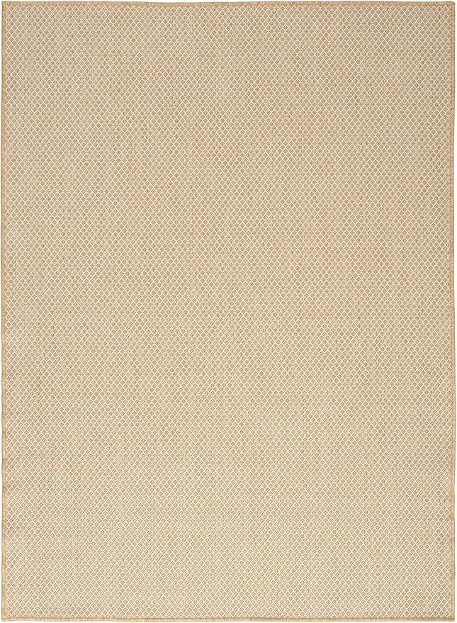 Nourison Courtyard Natural 5' x 7' Area Rug - Easy Clean, Non Shedding, Bed Room, Living Room, Dining Room, Kitchen (5' x 7')
