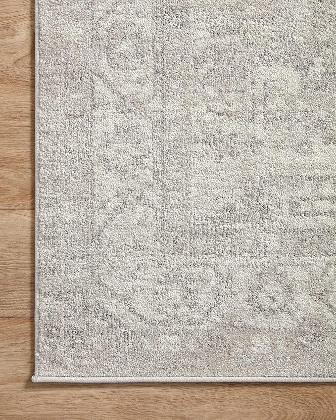 Loloi II Odette Collection ODT-02 Silver/Ivory 2'-7" x 12'-0" Runner Rug