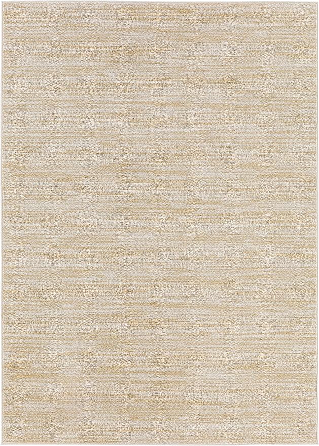 Nourison Essentials 4' x 6' Ivory Gold Fabric Area Rug