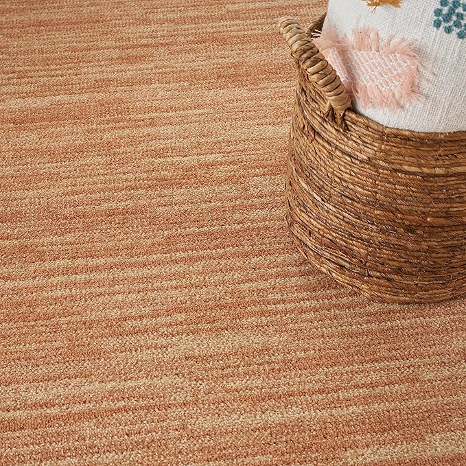 Nourison Essentials Indoor/Outdoor Rust 7' x 10' Area Rug, Easy Cleaning, Non Shedding, Bed Room, Living Room, Dining Room, Backyard, Deck, Patio (7x10)