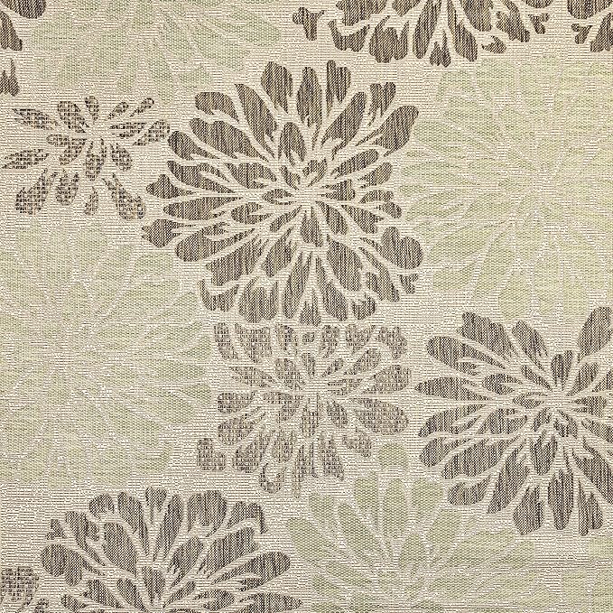 JONATHAN Y SMB110A-4SQ Zinnia Modern Floral Textured Weave Sage/Brown 4' Square Indoor/Outdoor Area Rug, Pet Friendly, Non-Shedding, Stain Resistant, Easy-Cleaning for Backyard, Patio, Porch