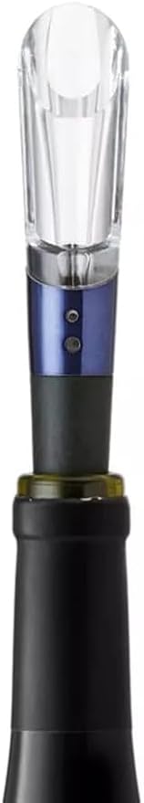 Rabbit Aerate and Preserve Wine Set, Wine/Champagne Sealer and Super Aerator (Blue), Standard