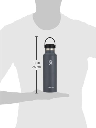 Hydro Flask Stainless Steel Standard Mouth Water Bottle with Flex Cap and Double-Wall Vacuum Insulation
