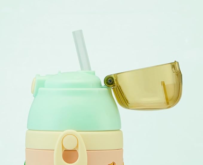 Skater SSPV4 Stainless Steel Children's Water Bottle, 12.8 fl oz (380 ml), Drinking Straw, 3D, My Neighbor Totoro, Diluted Color, Ghibli