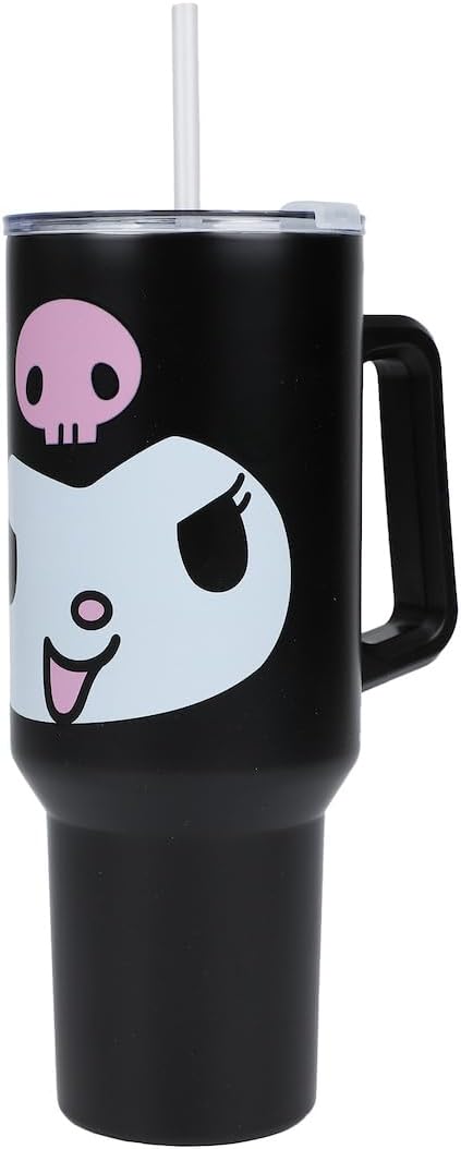 Bioworld Kuromi 40 Oz. Stainless Steel Tumbler With Leak-Proof Lid