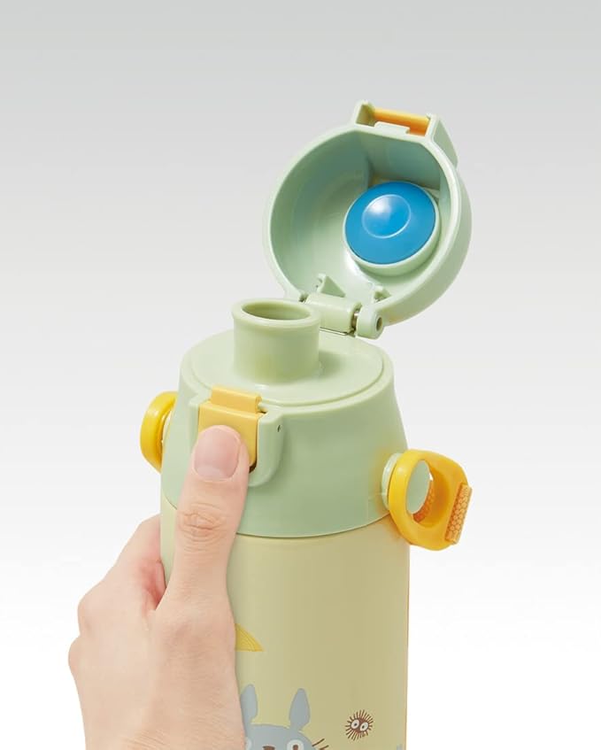 Skater SDC6N-A My Neighbor Totoro Sanpomichi Ghibli Children's Stainless Steel Water Bottle, Direct Drinking 20.9 fl oz (580 ml)