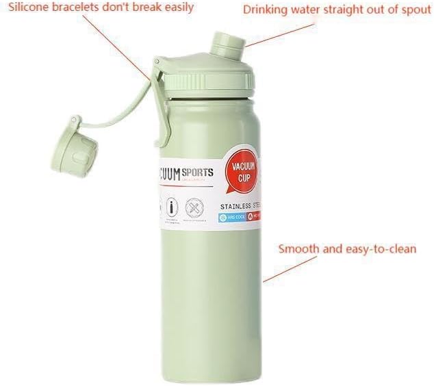 Gerrit 27 oz Insulated Vacuum Stainless Steel Water Bottle With Straight Drink Lid, Easy To Carry (Lilac), YP234, Large capacity