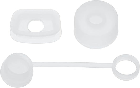 PATIKIL Silicone Spill Stopper for Straw Cup 1.0 40oz/ 30oz, Set of 3 Tumbler Accessories Including 1 Straw Cover Cap, 1 Square Spill Stopper and 1 Round Leak Stopper, Clear