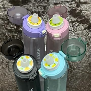 Air Water Bottle with Flavor Pods, 650ml, Workout Water Bottle, BPA Free Water Bottle, with 7 Water Bottle Flavor Pods, Sports Water Bottle Suitable for Outdoor sports, Gym, Gift (Pink, 650 ml)