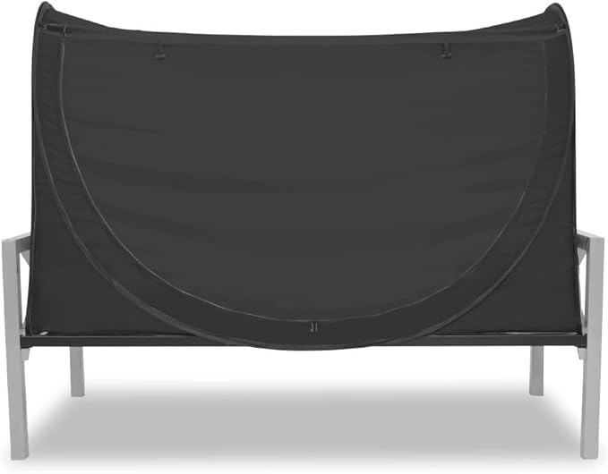 Privacy Pop up Eclipse Bed Tent Bed Drapes (Black, Full)