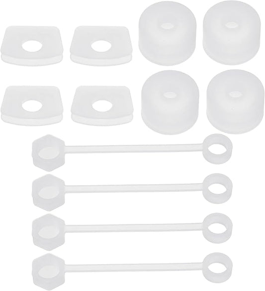 PATIKIL Silicone Spill Stopper for Straw Cup 2.0 40oz/ 30oz, Set of 12 Tumbler Accessories Including 4 Straw Cover Cap, 4 Square Spill Stopper and 4 Round Leak Stopper, Clear