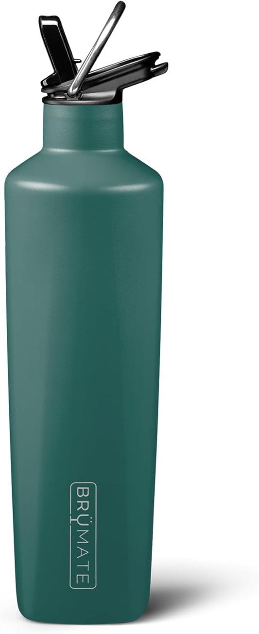 BrüMate ReHydration - 100% Leakproof 25oz Insulated Water Bottle with Straw - Stainless Steel Water Canteen (Hunter)