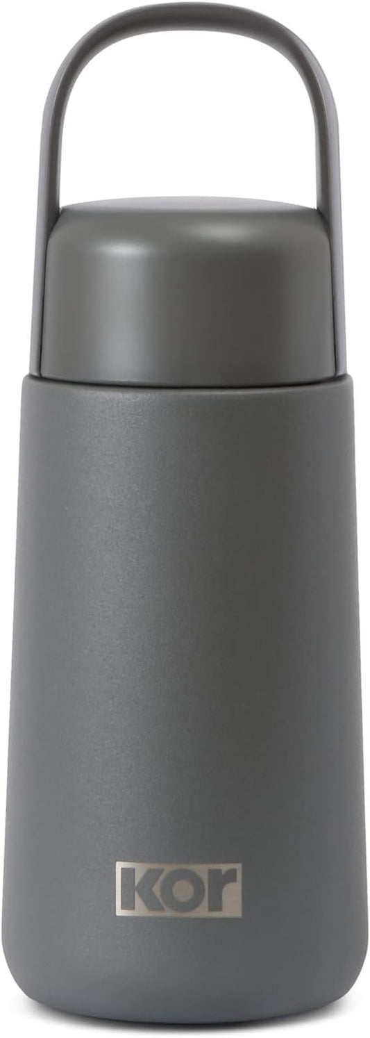 KOR Melrose 12oz Double Wall Insulated Water Bottle - Keeps Beverages Hot for 12hrs, Cold for 24hrs - Stainless Steel Design - Contoured Perfect Spout for Drinking