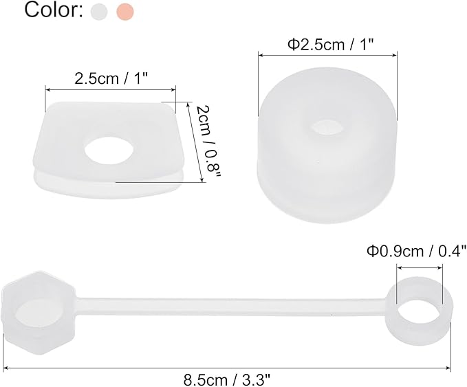 PATIKIL Silicone Spill Stopper for Straw Cup 1.0 2.0 40oz/ 30oz, Set of 9 Tumbler Accessories Including 3 Straw Cover Cap, 3 Square Spill Stopper and 3 Round Leak Stopper, Clear/Pink