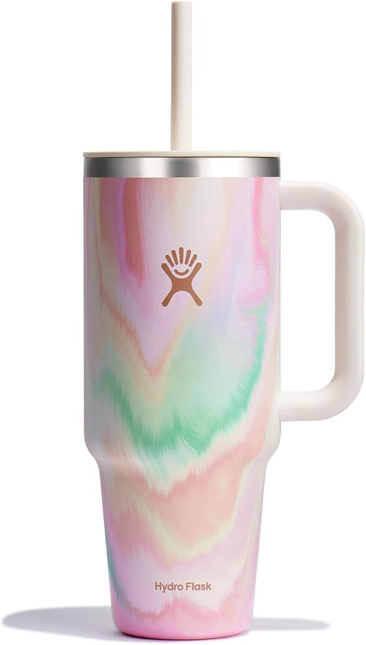Hydro Flask Travel Tumbler Stainless Steel Vacuum Insulated Tumbler with Lid and Straw for Cold Water and Drinks for Sports, School, Work, Car, Travel, Weekends