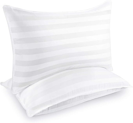 COZSINOOR Bed Pillows for Sleeping (2-Pack)- Hotel Quality Luxury Down Alternative Plush Pillow - Cooling Breathable Medium Premium Microfiber Cover for Side Back and Stomach Sleepers (King Size)