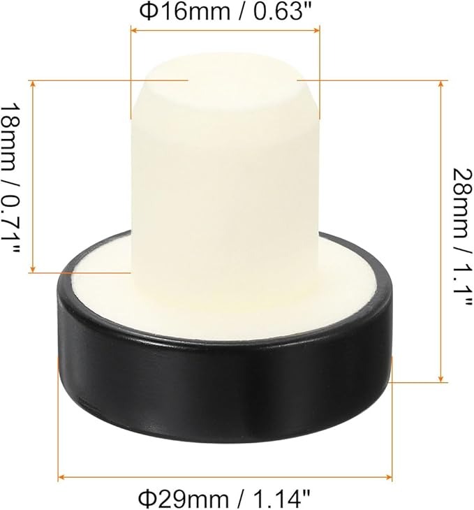 uxcell 16Pcs T-shaped Stoppers, 0.63inch Dia Cork Wine Stopper Reusable Wine Bottle Corks Sealing Plug for Wine Beer Beverage Bottle Crafts, Black