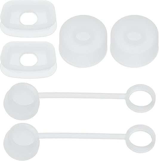 PATIKIL Silicone Spill Stopper for Straw Cup 1.0 40oz/ 30oz, Set of 6 Tumbler Accessories Including 2 Straw Cover Cap, 2 Square Spill Stopper and 2 Round Leak Stopper, Clear