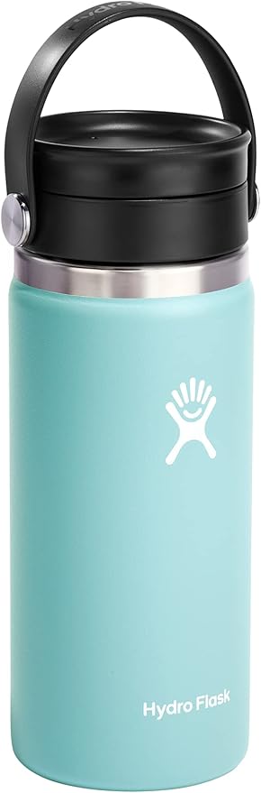 Hydro Flask Stainless Steel Wide Mouth Bottle with Flex Sip Lid and Double-Wall Vacuum Insulation for Coffee, Tea and Drinks