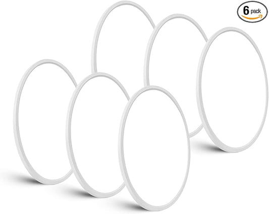 TALOYA 6 Pack 15.8 inch LED Flush Mount Ceiling Light, 36W Daylight Ceiling Light, White Flush Mount Light for Bedroom, Living Room, Kitchen, Non-dimmable