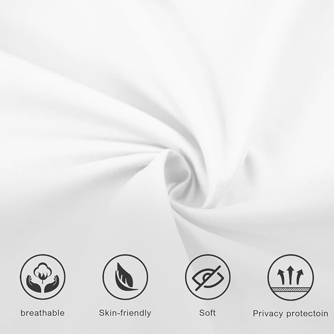 Akiky Canopy Bed Curtains 4 Corner Bed Canopies White Canopy Curtains Panel 8 Drapery Panel Curtain for All Bed Sizes