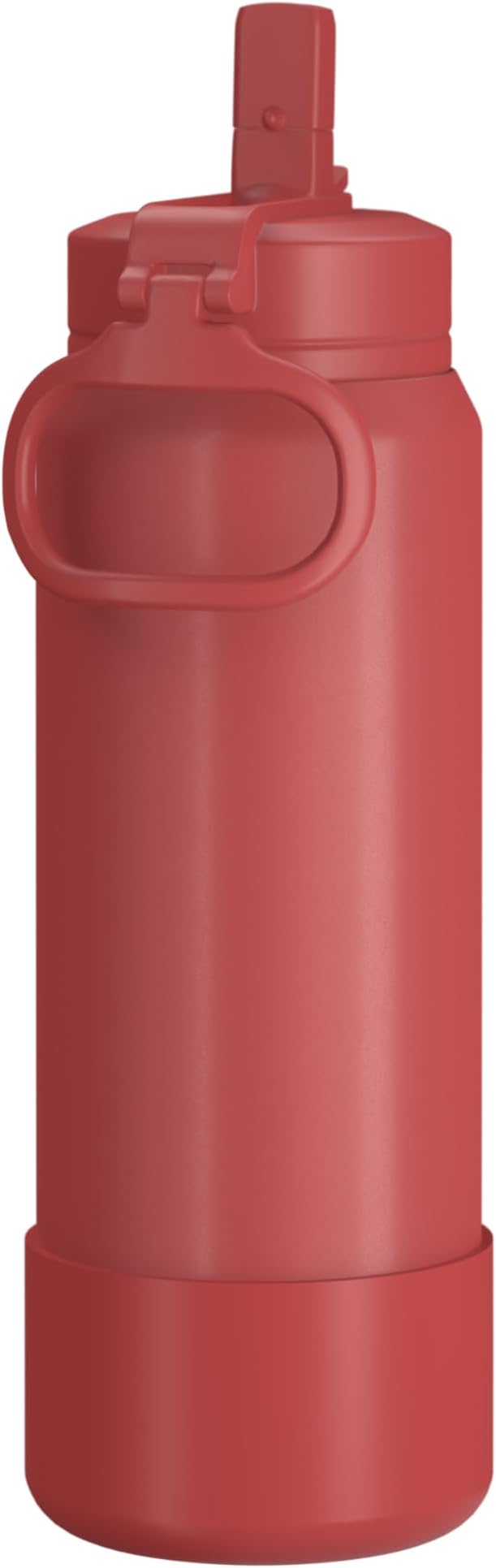 Hydrapeak 26oz Sport Insulated Water Bottle with Straw or Chug Lid, Leak & Spill Proof, Keeps Drinks Cold for 24 Hours, Hot for 12 Hours, Premium Stainless Steel Water Bottles (26oz, Faded Red)