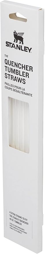 Stanley Reusable Quencher Straws | 4-Pack of BPA-Free, Reusable Straws for Clean Drinking | Perfect for Stanley's 40oz Tumblers | Clear
