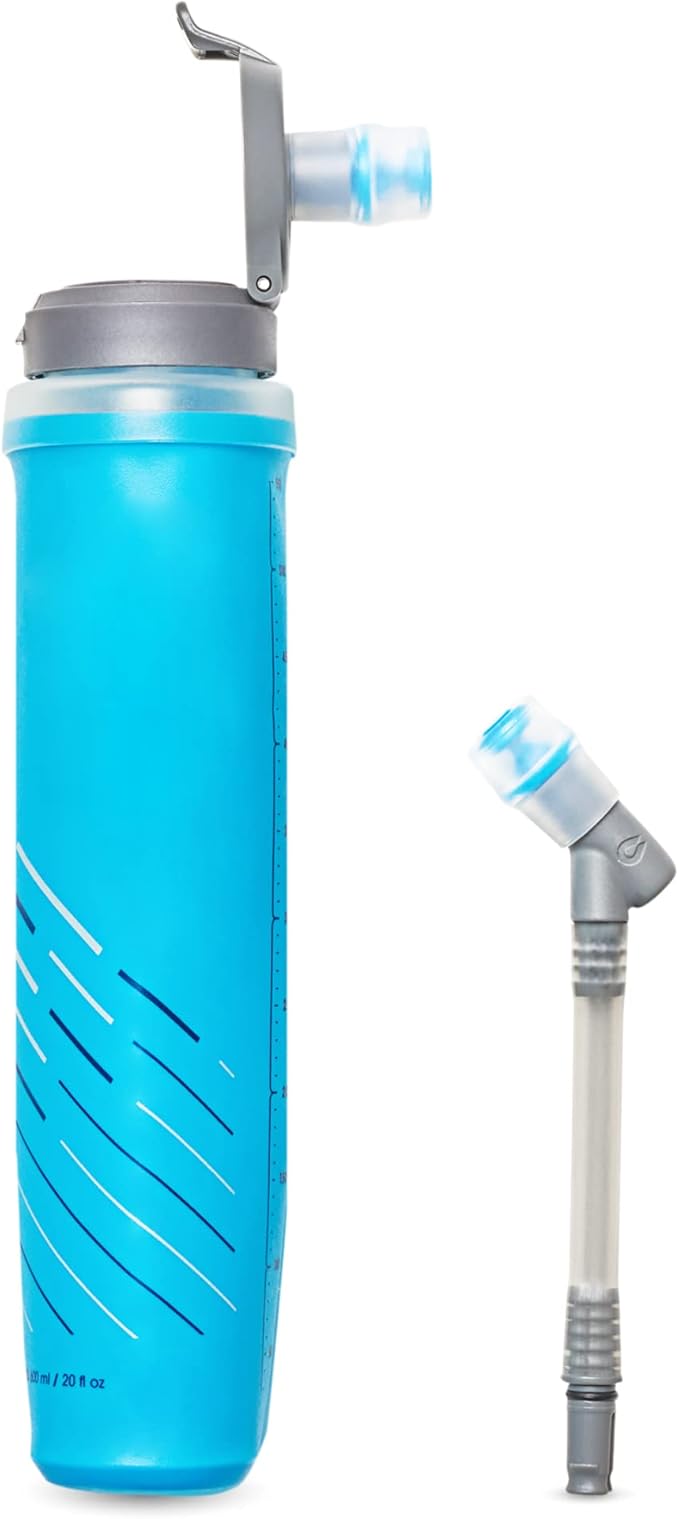 HydraPak UltraFlask (500ml/600ml) - Collapsible Soft Flask Water Bottle for Hydration Vests and Running Packs with Easy Open Cap
