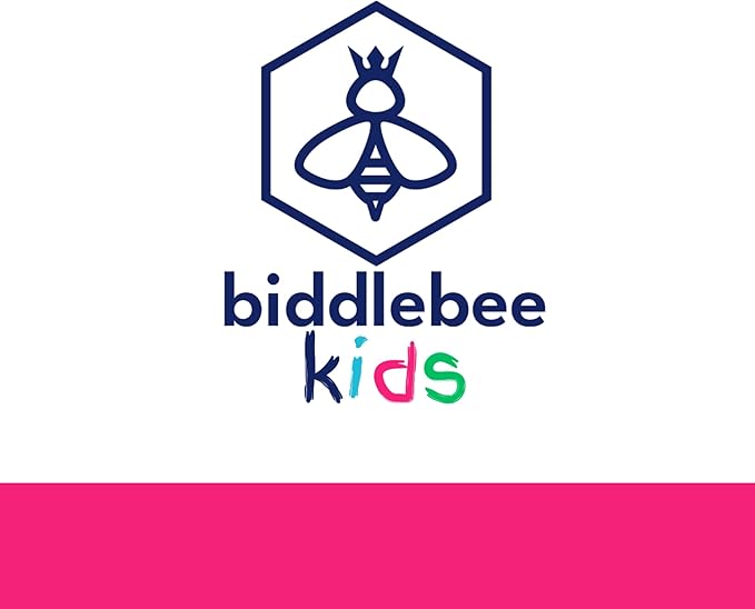 Biddlebee Kids Water Bottle with Straw Lid | 14oz Insulated Stainless Steel Reusable Bottles for School | Leak Proof Cap with Handle & Touch Free Spout | Great for Boys & Girls
